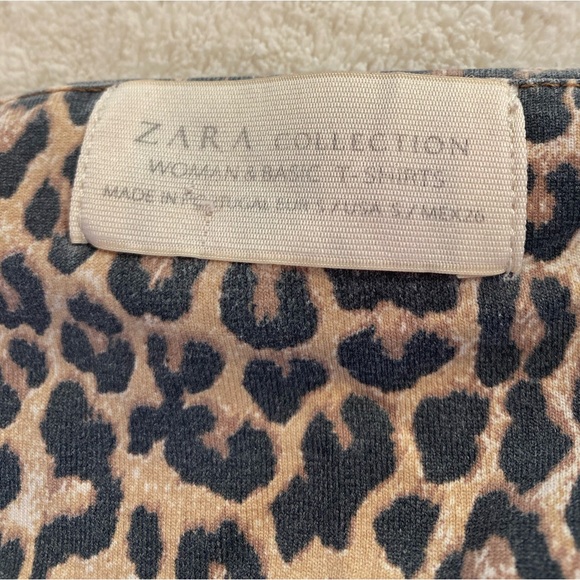 Zara Leopard Scoop Neck Tank Top - Picture 3 of 4